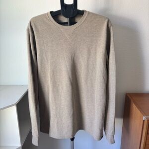 Eddie Bauer Beige Waffle Knit Top